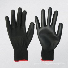 13G Polyester Liner Polyurethane PU Chemical Glove (5537. BL)